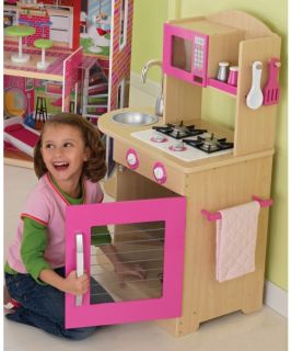 KidKraft Pink Wooden Play Kitchen   Play Kitchens