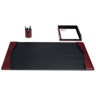 Dacasso Brescia Leather 3 Piece Desk Set   Desk Sets