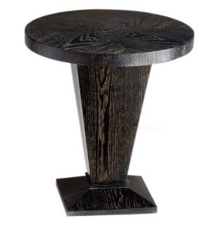 Brazo Solid Ebony Wood Modern End Table  