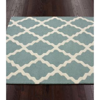 Nuloom Nuloom Hand hooked Alexa Moroccan Trellis Wool Rug (96 X 136) Blue Size 96 x 136