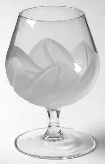 Cristal DArques Durand Florence Brandy Glass   Frosted Petals