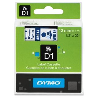 Dymo Blue On White D1 Label Tape