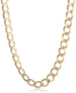  14k Yellow Gold Men's 3.85mm Cuban Curb Chain Necklace, 16" Jewelry