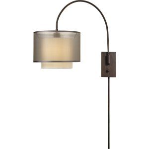 Trend Lighting TRE BW7135 Sheer Smoke/Antique Bronze Brella Arc Wall Lamp