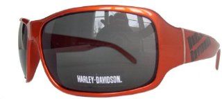 Harley Davidson HDX 809 Shiny Aluminum Orange (OR 3) Rectangle Sunglasses Clothing