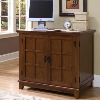 Home Styles Arts and Crafts Compact Computer Armoire   Oak   Computer Armoires