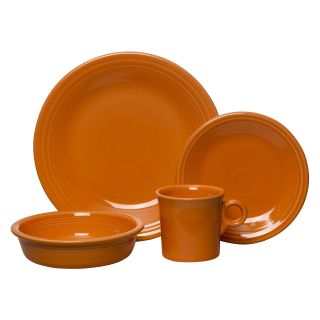 Fiesta Tangerine Dinnerware   Set of 4   Place Settings