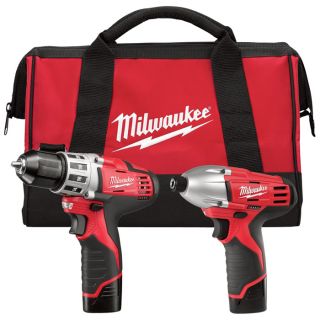Milwaukee M12 3/8 Inch Drill & 1/4 Inch Hex Impact Driver Combo, Model 2494 22