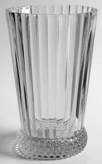Jeannette National Clear 9 Flower Vase   Clear,Pressed,Ribbed & Dot Design