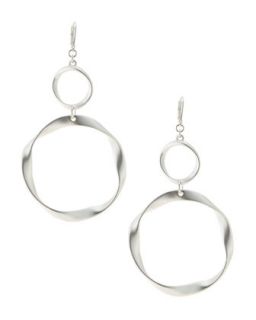 Double Drop Twisted Circle Earrings