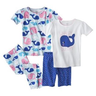 Just One You Made by Carters Infant Toddler Girls 4 Piece Short Sleeve Whale