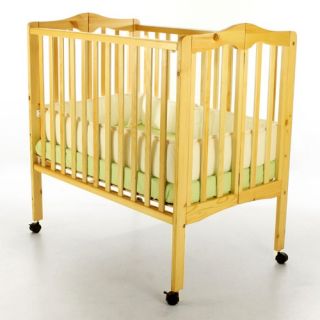Dream On Me 2 in 1 Lightweight Folding Portable Crib   Natural   Baby Cribs