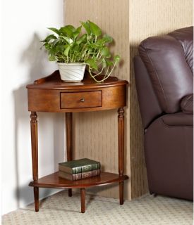 Corner Hardwood Accent Table   End Tables