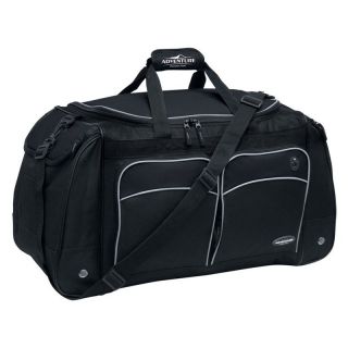Travelers Club 28 in. Multi Pocket Duffel Bag   Black   Sports & Duffel Bags