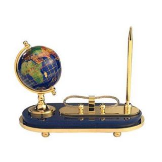 Kalifano Junior Executive Gemstone 3 Inch Diameter Desk Globe   Gemstone Globes