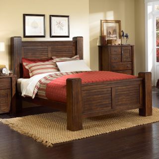 Progressive Furniture Trestlewood Bed   Mesquite Pine   Standard Beds
