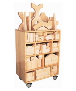 Strictly for Kids Premier Deluxe Maple Block Cupboard   Daycare Storage