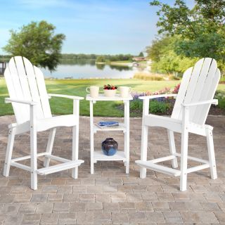 Great American Woodies Cottage Classic High Patio Dining Set with Side Table   Adirondack Sets