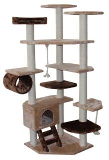 Kitty Mansions Troy Cat Tree, Brown/Beige 