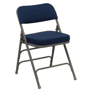 Hercules Series Premium Curved Triple Braced and Quad Hinged Metal Folding Chair   Card Tables & Chairs