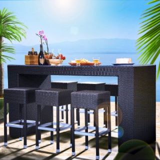 Outback Company Bordeaux All Weather Wicker Bar Height Dining Set   Wicker Dining Sets