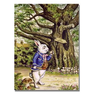 The White Rabbit 2001 Canvas Art by Jonathan Barry   Kids and Nursery Wall Art