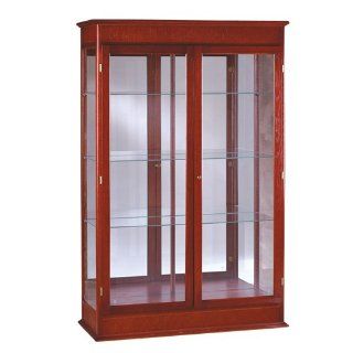 Varsity Series 791 Wood Frame Display Case, Cherry Oak Finish, Mirror Display Back  Sports Related Display Cases  Sports & Outdoors