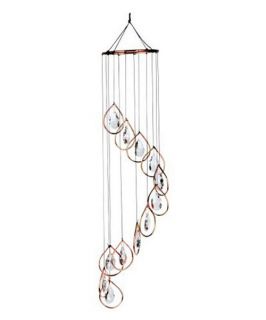 Copper Teardrop Ring with Teardrop Crystals Wind Chime   Wind Chimes