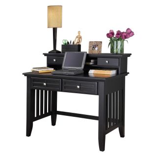 Home Styles Arts and Crafts Student Desk with Hutch   Black   Desks