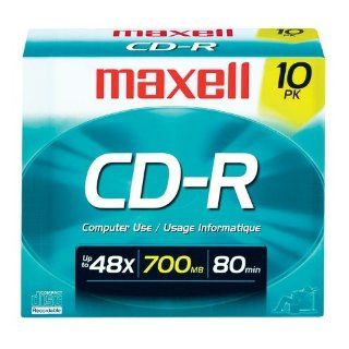 Maxell   Recordable Compact Disc, 80Min/700MB, 48X, 10/PK, Sold as 1 Package, MAX 648210 Computers & Accessories