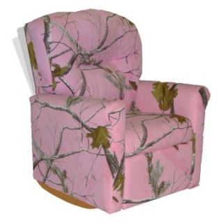 Dozydotes Contemporary Rocker Recliner   Camouflage Pink   Tree Pattern   Kids Recliners