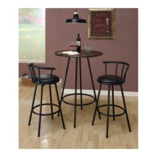 Monarch Cappuccino with Black Metal Bar Table   Pub Tables