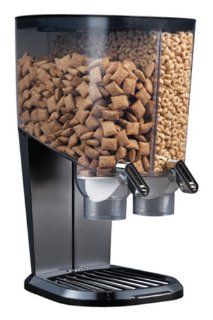 Rosseto EZ SERV100 2 1/5 Gallon Cereal and Snack Dispenser, Black and Chrome   Food Dispensers