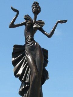Vintage Art Deco Erotic Girl Bronze Sculpture Statue Collectible Art Deco Modern Statue  