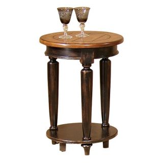 Progressive Furniture Round End Table   Antique Black/Oak   End Tables