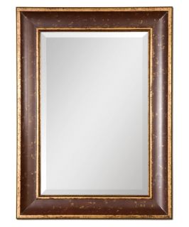 Manuela Distressed Red & Gold Wall Mirror   28.125W x 38.125H in.   Wall Mirrors