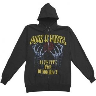 Guns N Roses Appetite For Democracy Zippered Hooded Sweatshirt Clothing