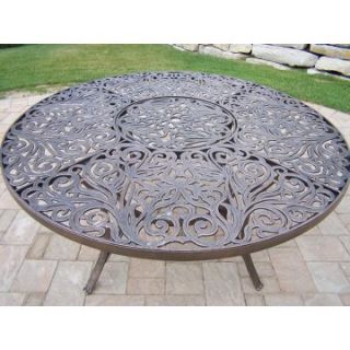 Oakland Living Mississippi Cast Aluminum 60 in. Patio Dining Table   Patio Tables