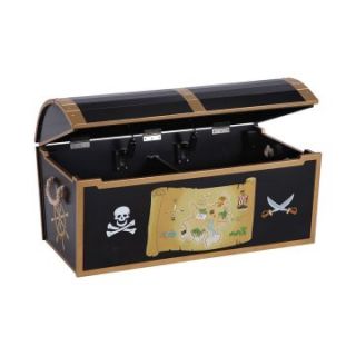 Guidecraft Personalized Pirate Treasure Toy Chest   Toy Storage