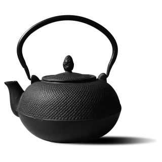 Old Dutch 3 lt. Cast Iron Hakone Teapot / Wood Stove Humidifier   Matte Black   Teapots