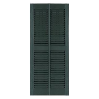 Perfect Shutters 25.75W in. Louvered Double Wide Straight Top Vinyl Shutters   Exterior Window Shutters