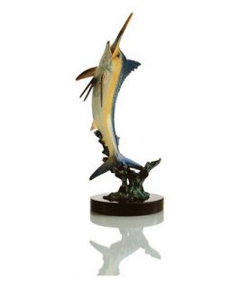 San Pacific International 12H in. Excited Blue Marlin Statue   Sculptures & Figurines