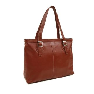 Piel Leather Ladies Laptop Tote   Red   Computer Laptop Bags