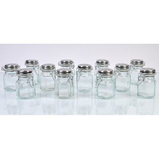 Global Amici Hexagonal Spice Jars   Set of 12   Spice Racks & Jars