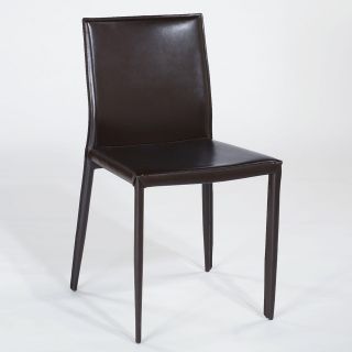 Euro Style Shen Leather Dining Chair   4 Chairs   Dining Chairs