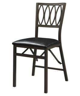 Linon Arista Ovals Folding Dining Chairs   Set of 2   Dining Chairs