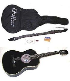 38" Inch Student Beginner Black Acoustic Guitar w/ Carrying Case, Accessories, eBook Musical Instruments