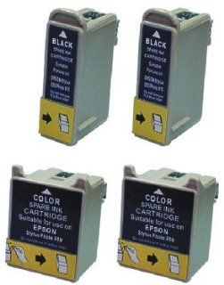 Take4Less 4 pack (2B+2C) T026 T026201 T027 T027201 Black Compatible Ink Cartridges for Epson Stylus Color Ph 810 820 925
