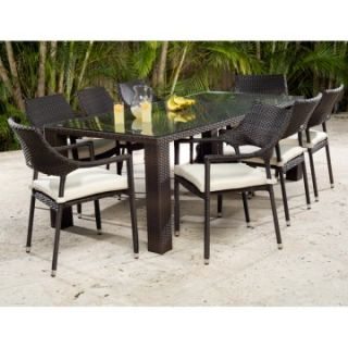 Source Outdoor Tuscanna St. Tropez All Weather Wicker Patio Dining Set   Seats 8   Patio Dining Sets