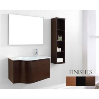 Virtu USA Roselle 36 in. Single Sink Bathroom Vanity Set   Walnut   Single Sink Bathroom Vanities